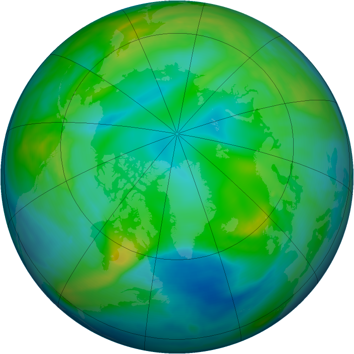 Arctic ozone map for 20 November 2006
